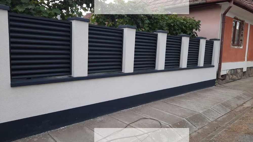 Construim garduri si porti din sipca metalica, panouri stil jaluzele,
