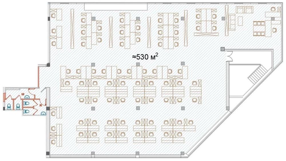 Аренда офис  Госпитальный ринок : 530м2