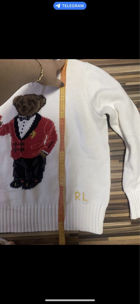 Vand Pulover Bluza Sweater Ralph Lauren Big Logo Teddy Bear Nevis