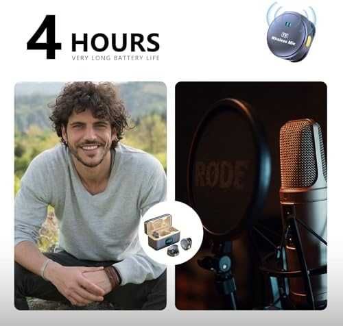 Нов Професионален безжичен микрофон – кристален звук, дълга батерия