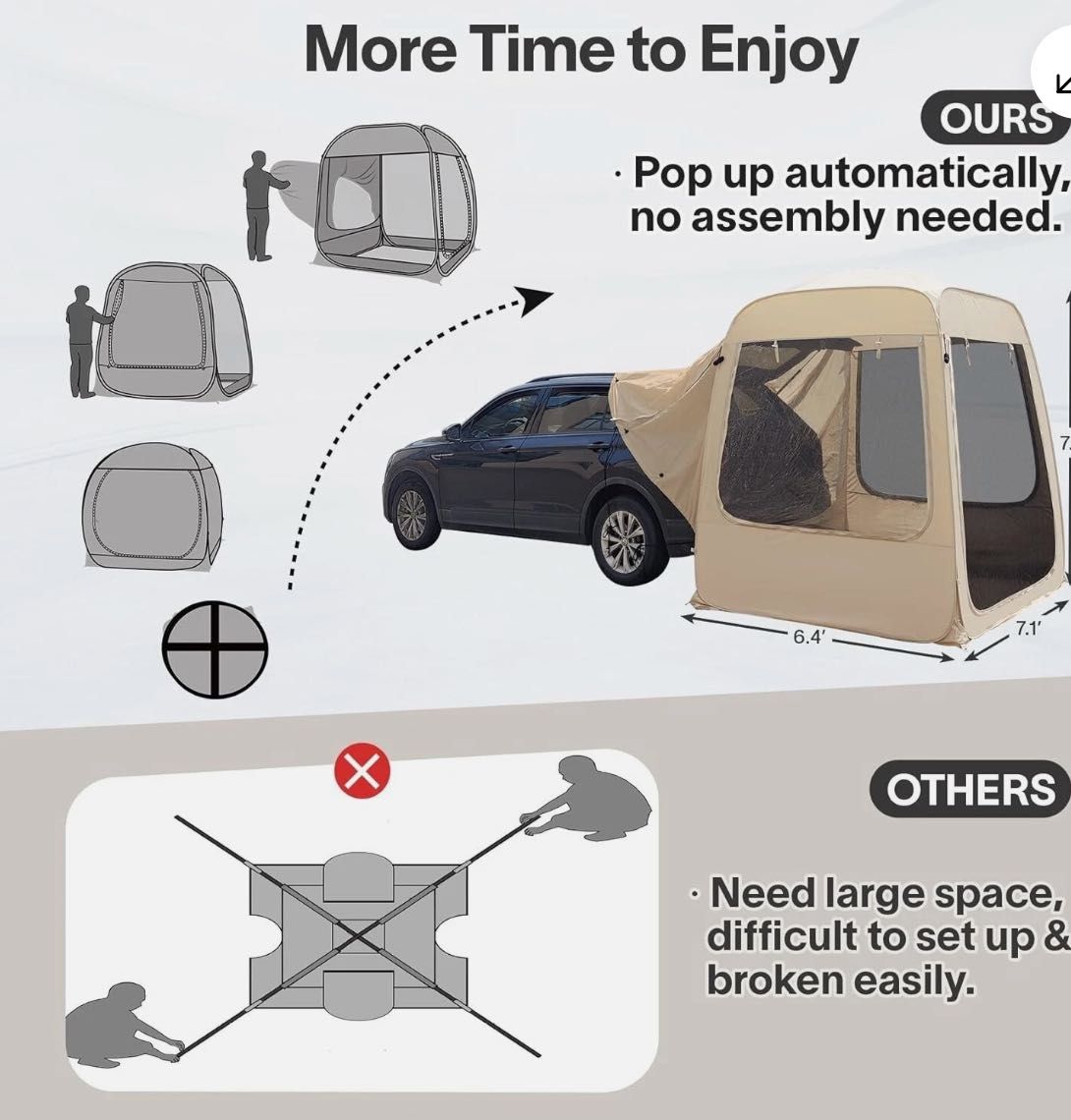 cort auto mașina montaj hayon pop up pavilion