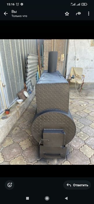 Печка на бане для бани