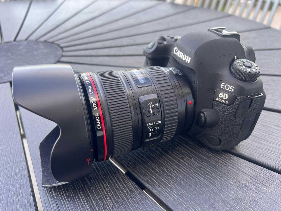 CANON 6D MARK II + obiectiv CANON ZOOM 24-105 + geanta