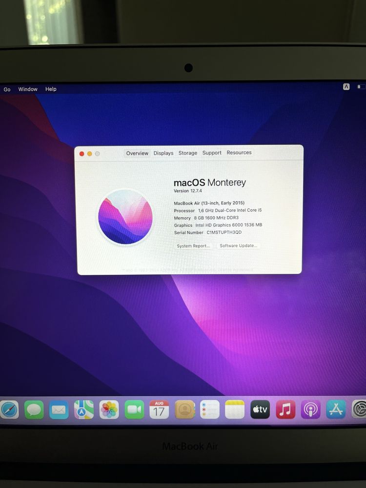 Macbook Air 13-inch 2015 в цвят silver