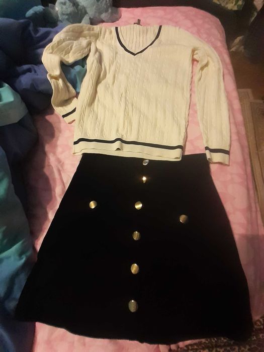 Fustă Zara si pulover Montego mărime S