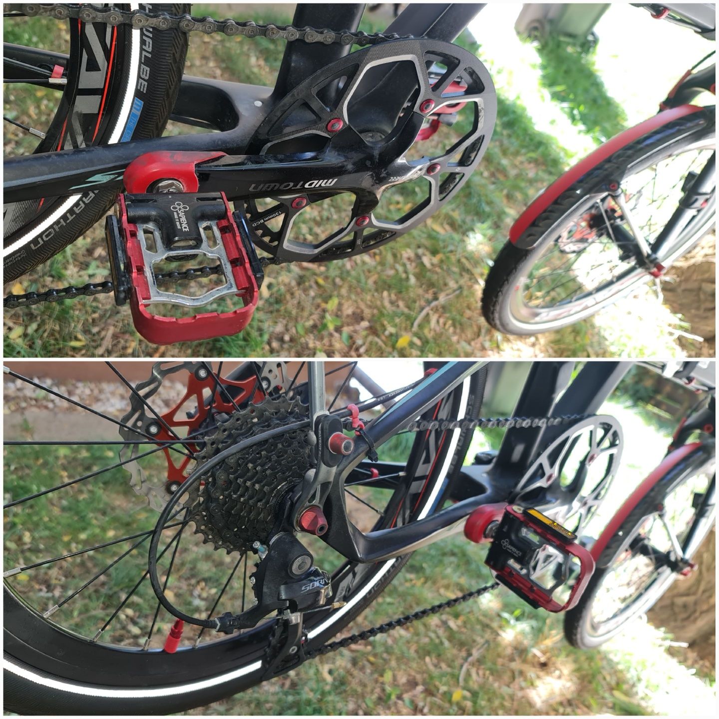 Bicicleta Pliabilă Folding Carbon 20" De Luxe 9 viteze Shimano
