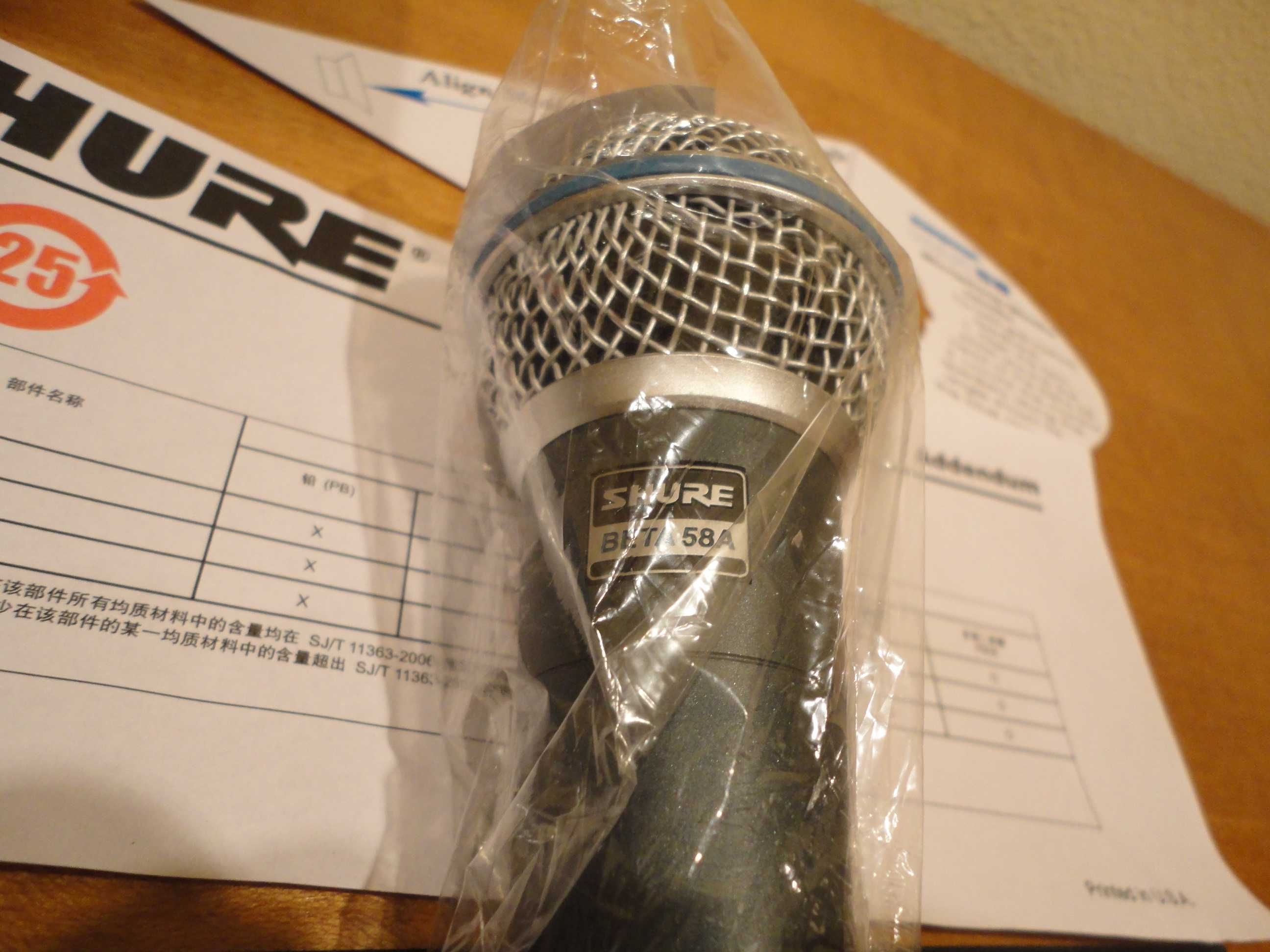 Microfon Original Shure Beta 58 Mexico cu Fir