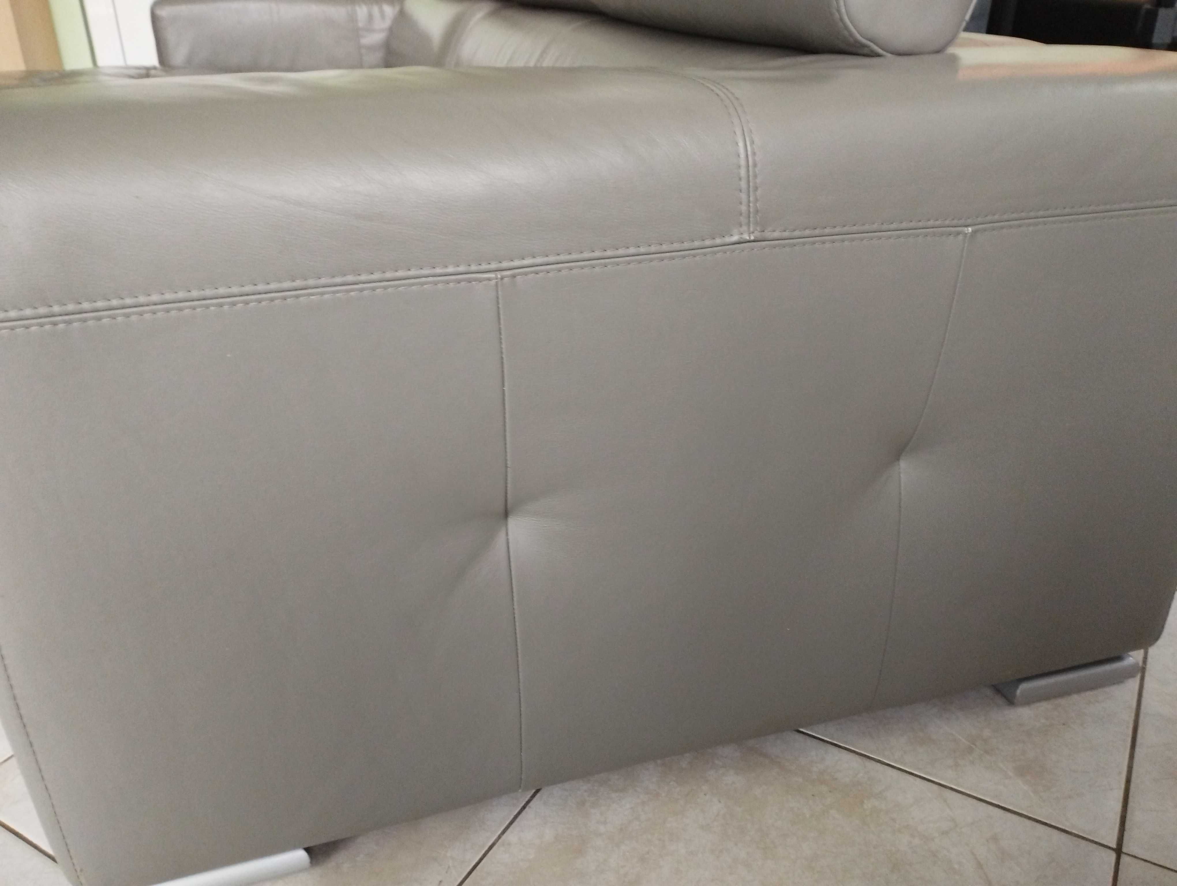 Италиански диван с механизъм! 3- местен. 100% Естествена кожа