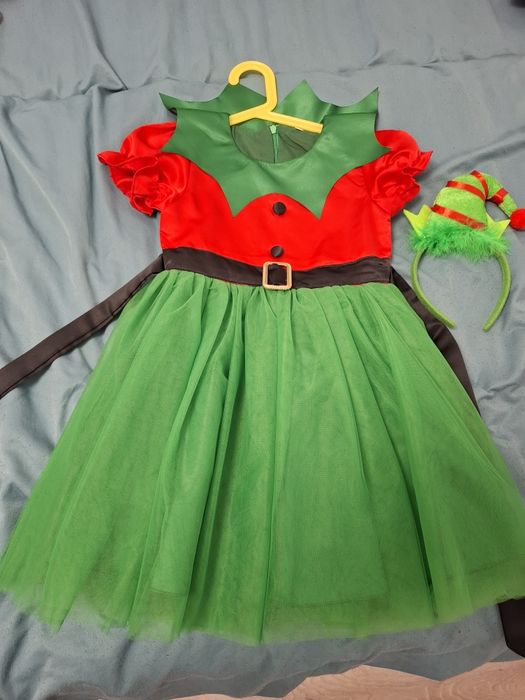 Costum Spiridus / Elf pentru fete 5-6 ani