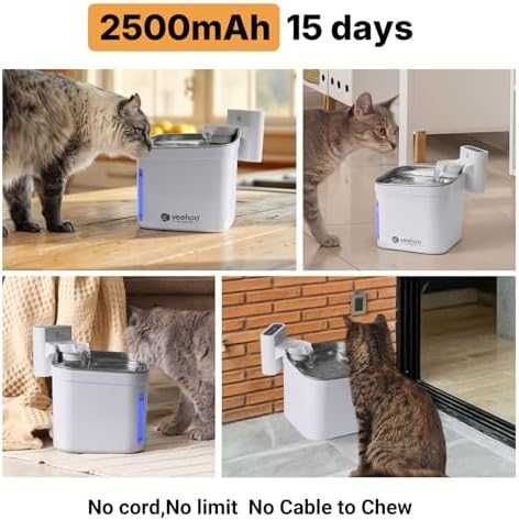 Нов автоматичен фонтан за котка голям 2,5L Дозатор за вода Много Тих