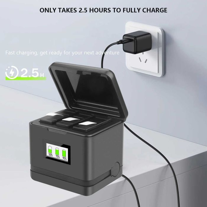 Set 2 acumulatori + incarcator triplu camera actiune Insta360 Ace Pro