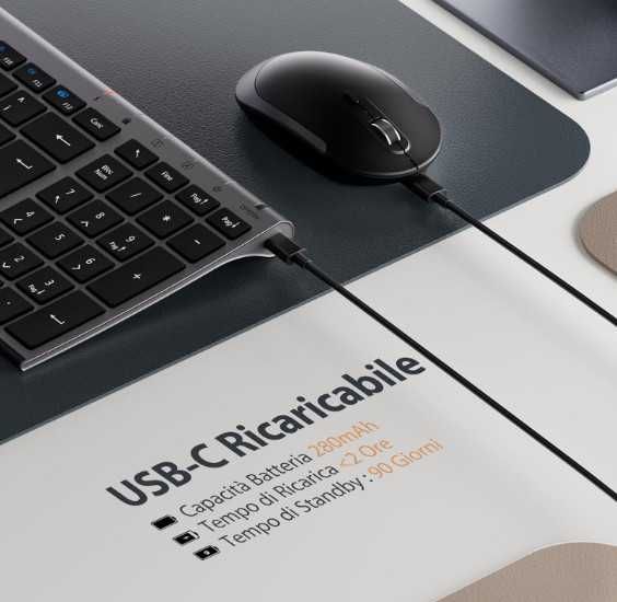 Безжична клавиатура и мишка iClever IC-GK03, 2.4GHz