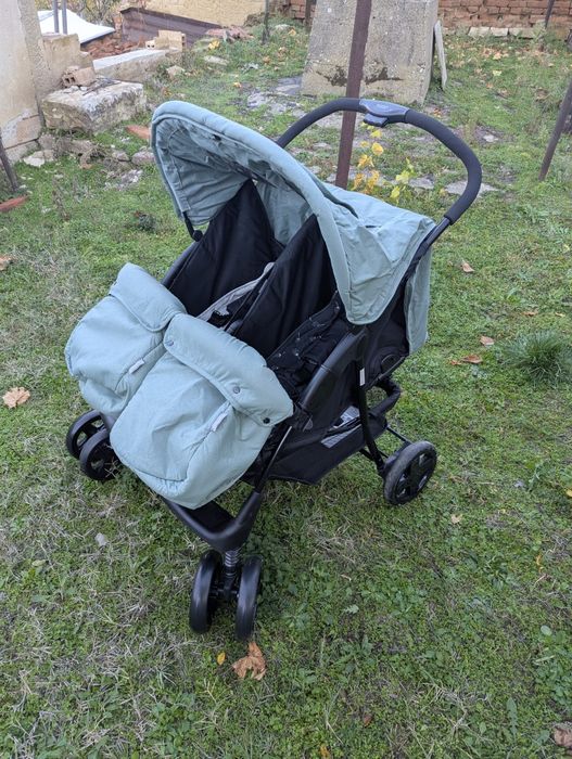 Лятна количка за близнаци Lorelli Twin Green