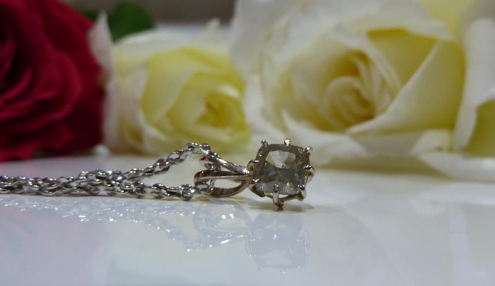 Colier aur 14k cu diamant natural de 1.0ct