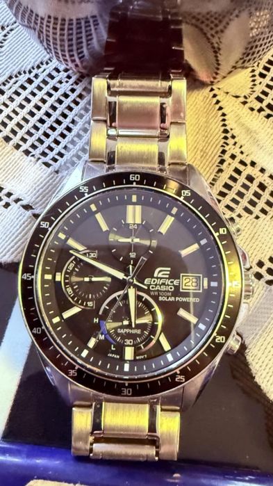 Casio Edifice Solar Sapphire – хронограф, 100м водоустойчив