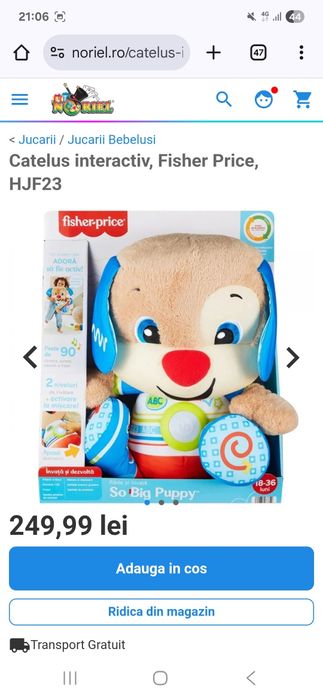 De vânzare Catel Fiser Price varianta mare