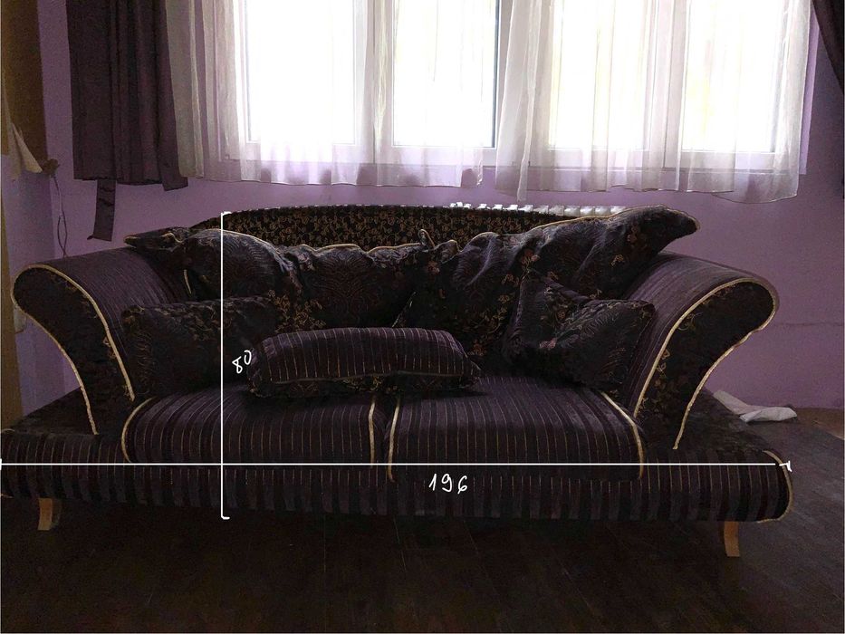 Комплект мека мебел – 2 дивана + 2 фотьойла + табуретка (София)