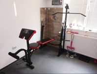Bancă fitness/exerciții forță/kinetoterapie multifuncțională, pliabilă