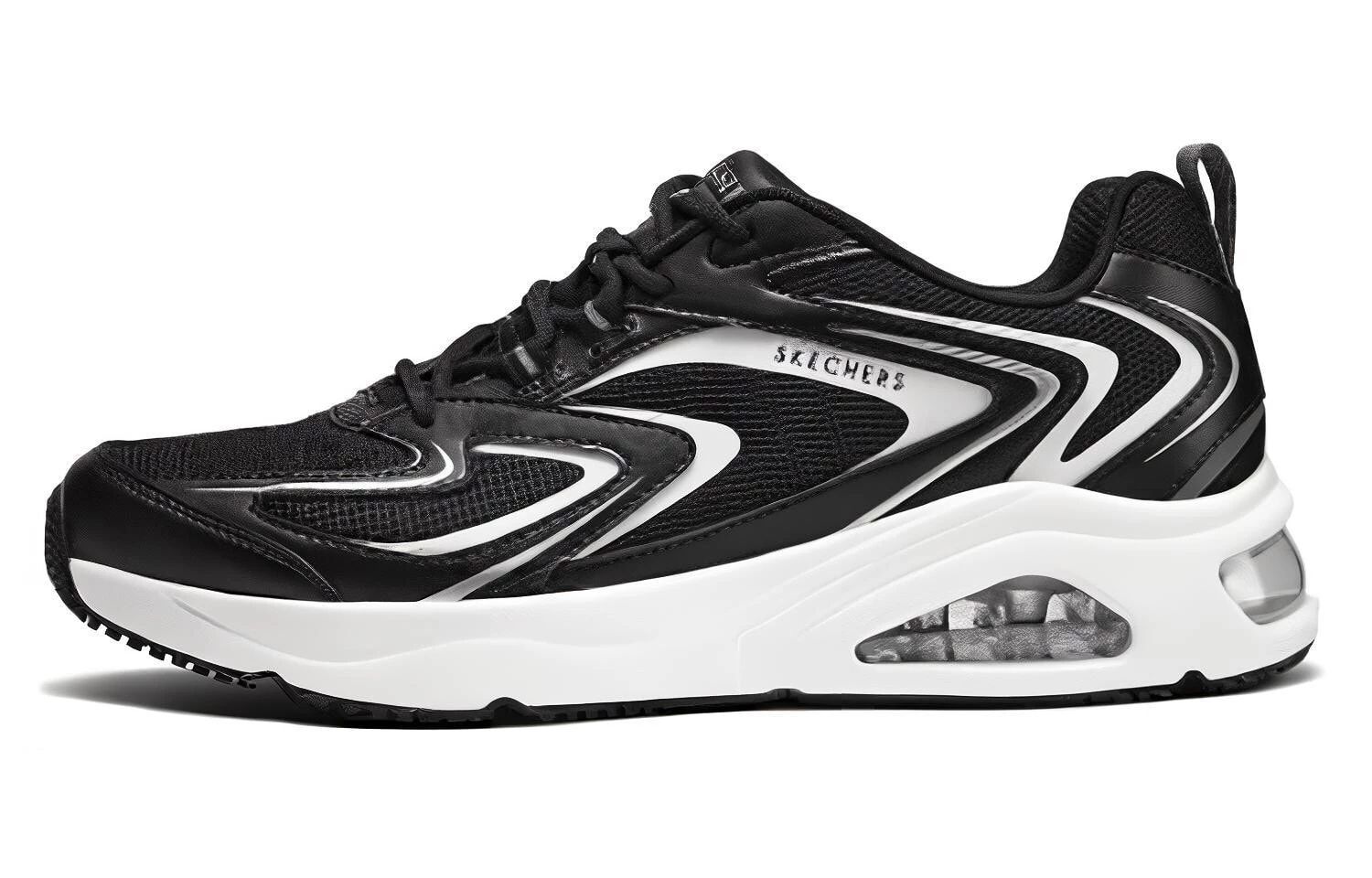 Skechers Shoes Men Black Street UNO Air Cushion Memory Foam Sport Comf