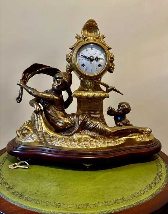 Impozant ceas-semnat Moreau-bronz-mahon-cadran Imperial-Franta