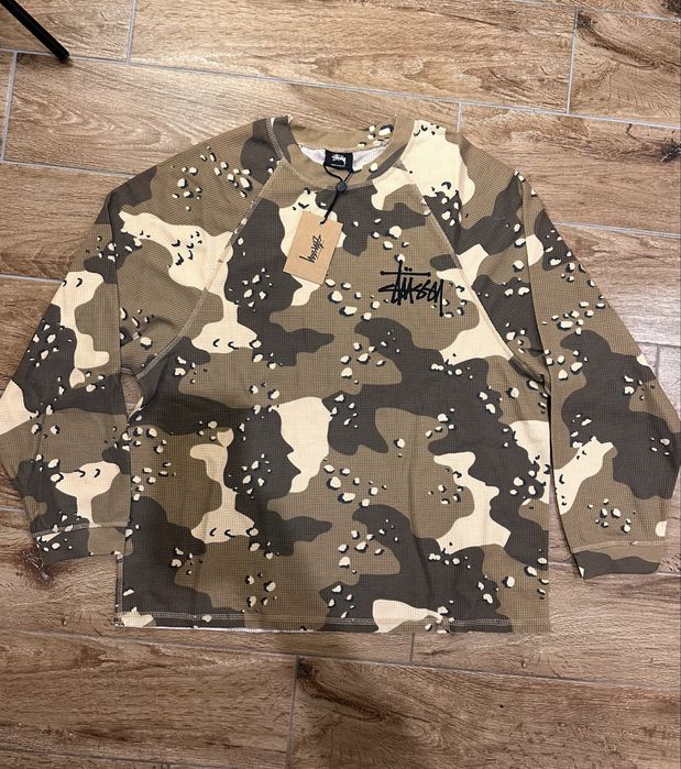 Stussy Camo Waffle Long Sleeve горнище / блуза