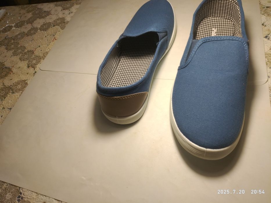 Мужские лоферы , синего цвета , 42 размер