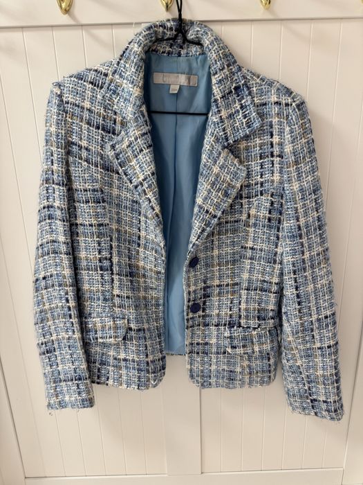 Sacou din lana baby blue