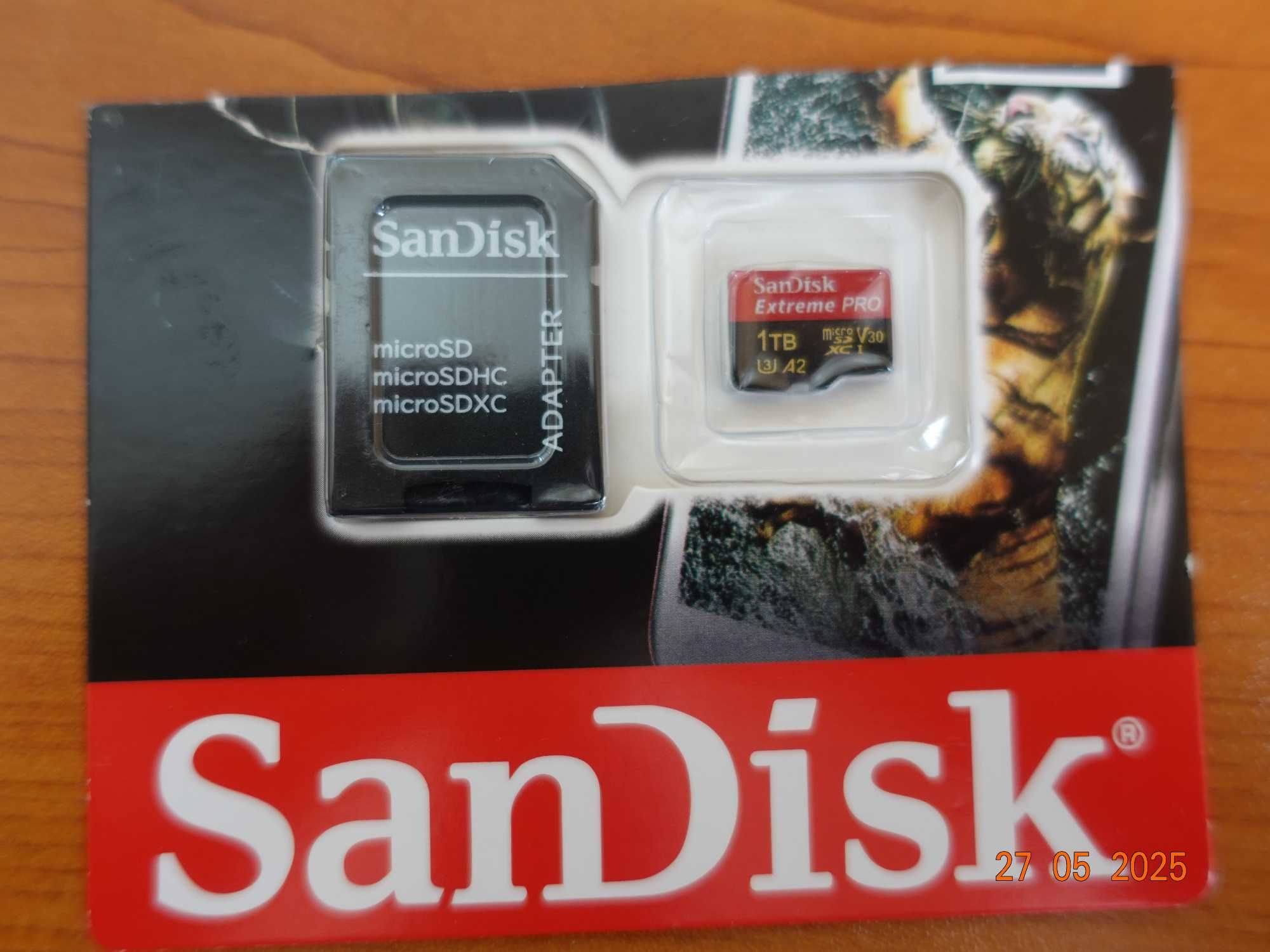 Продавам карта памет 1 tb. Sandisc Extreme Pro.