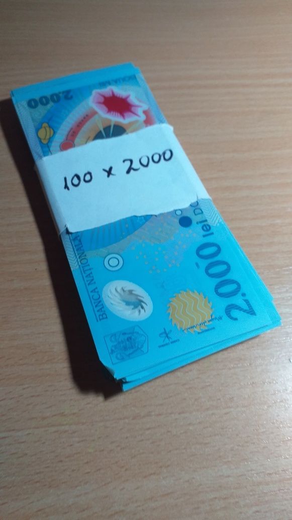 Bancnote 2000lei cu eclipsa din 1999 .