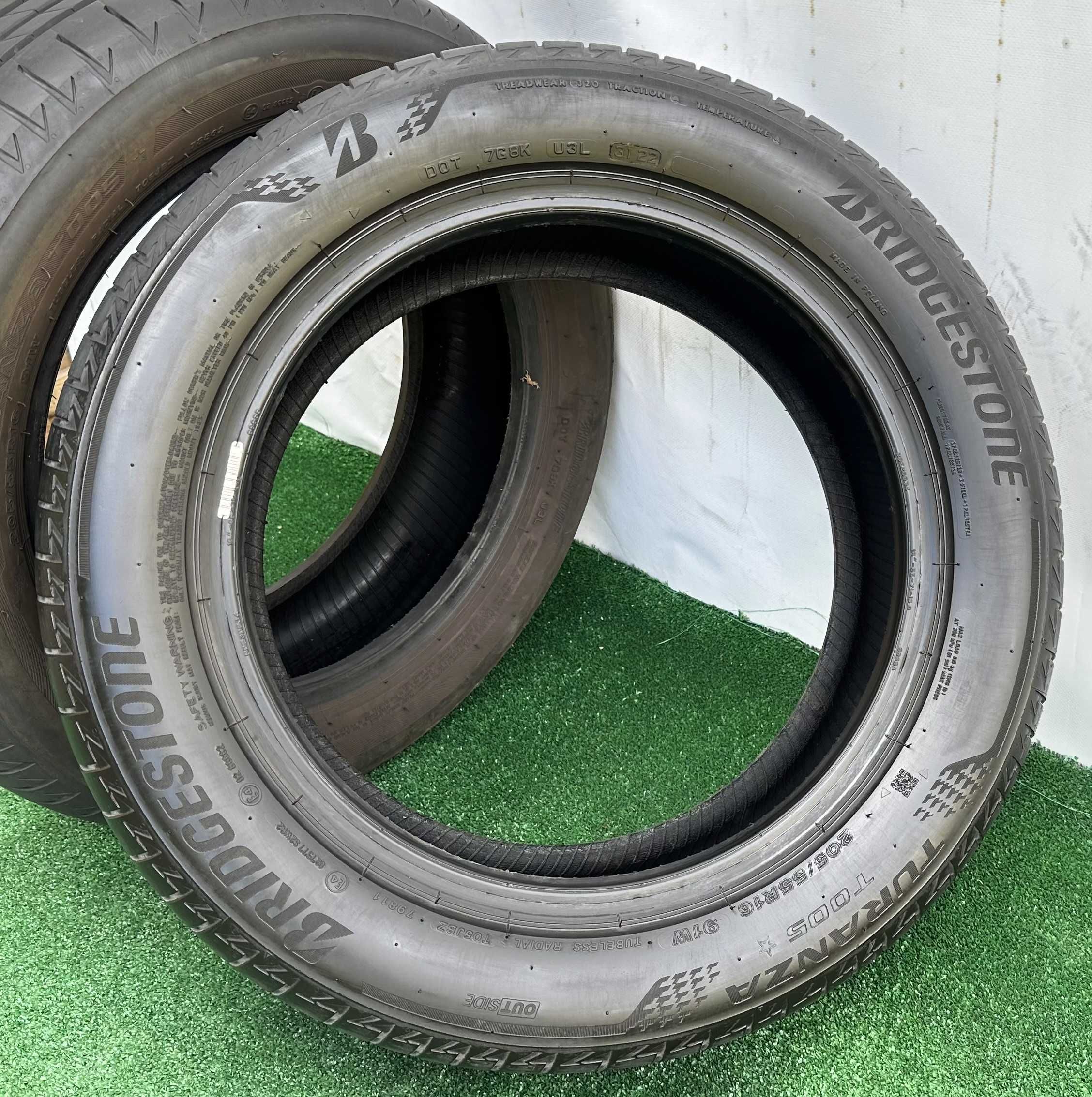 2бр 205/55r16 BRIDGESTONE летни