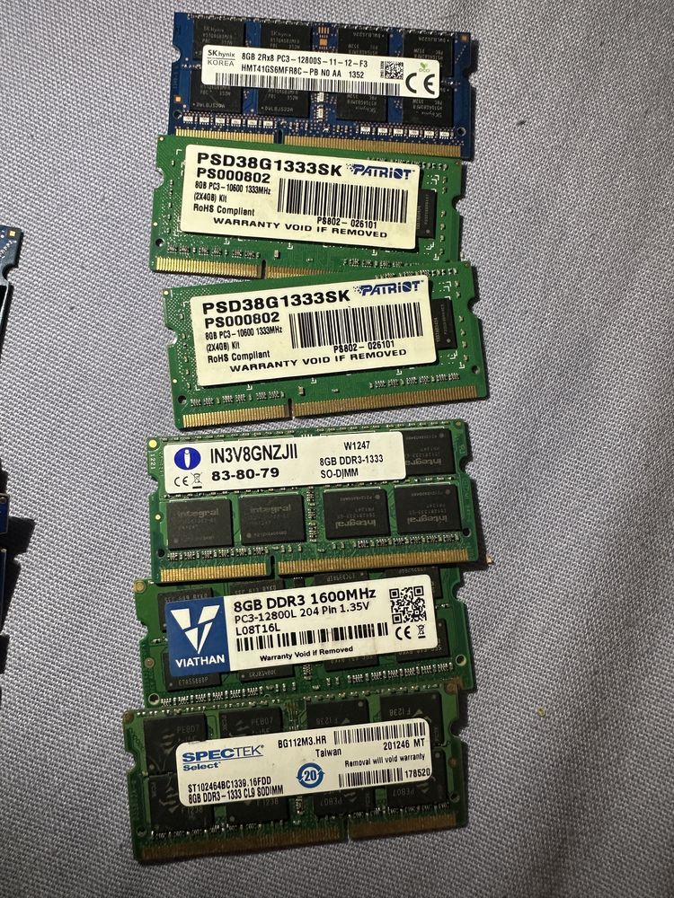 Memorii ram 8gb ddr3/ddr4