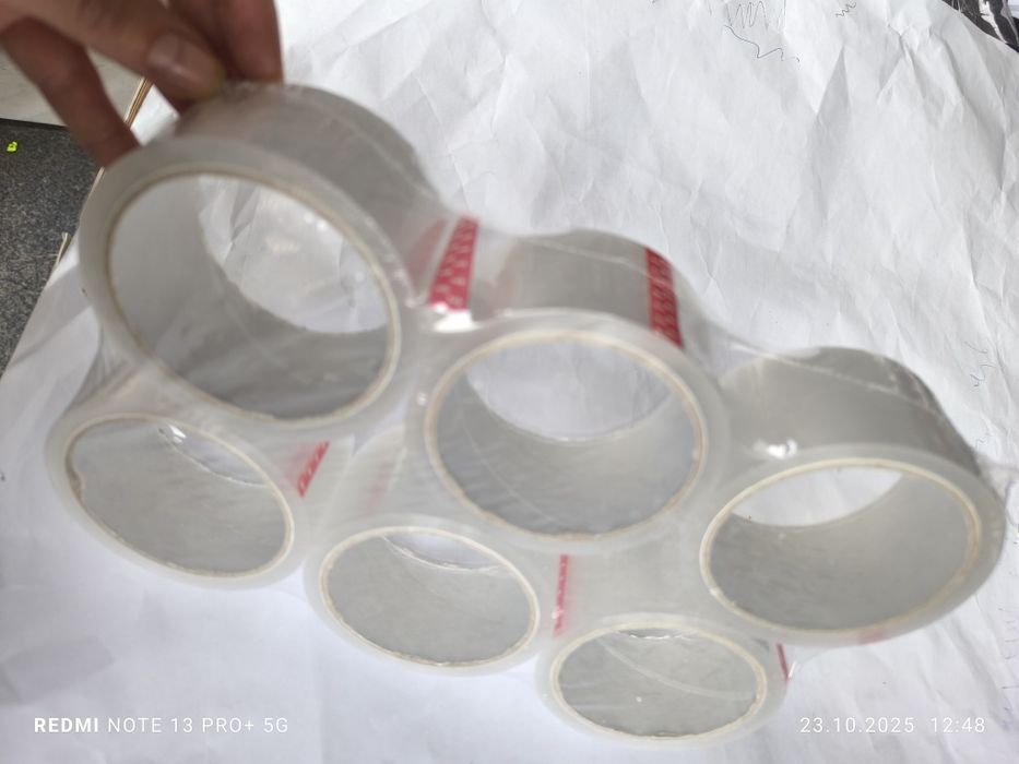 Bandă adezivă scotch transparenta mărimea 48x60 m set de 6 buc