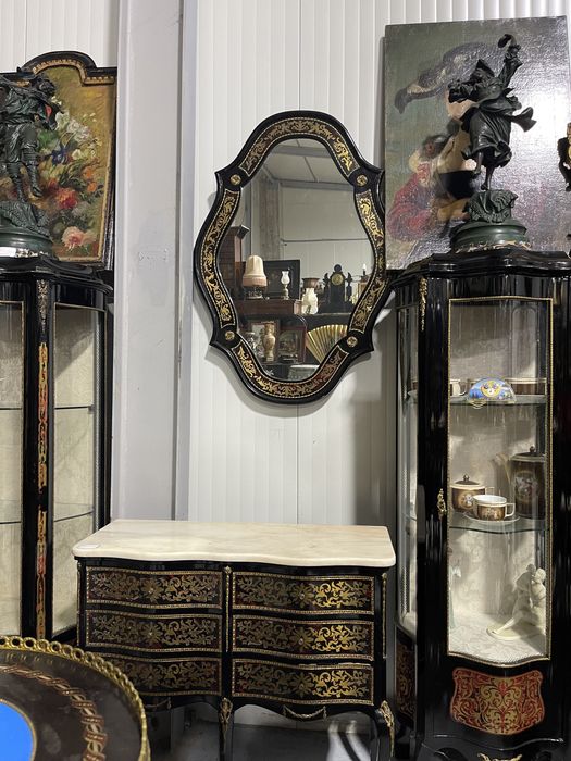 Comoda și oglinda stil boulle