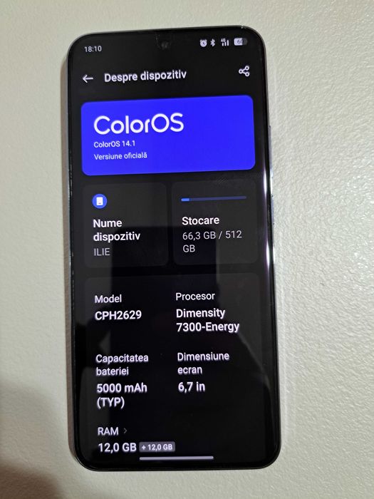 Vând Oppo Reno 12 PRO 5G – FullBox, ca nou!