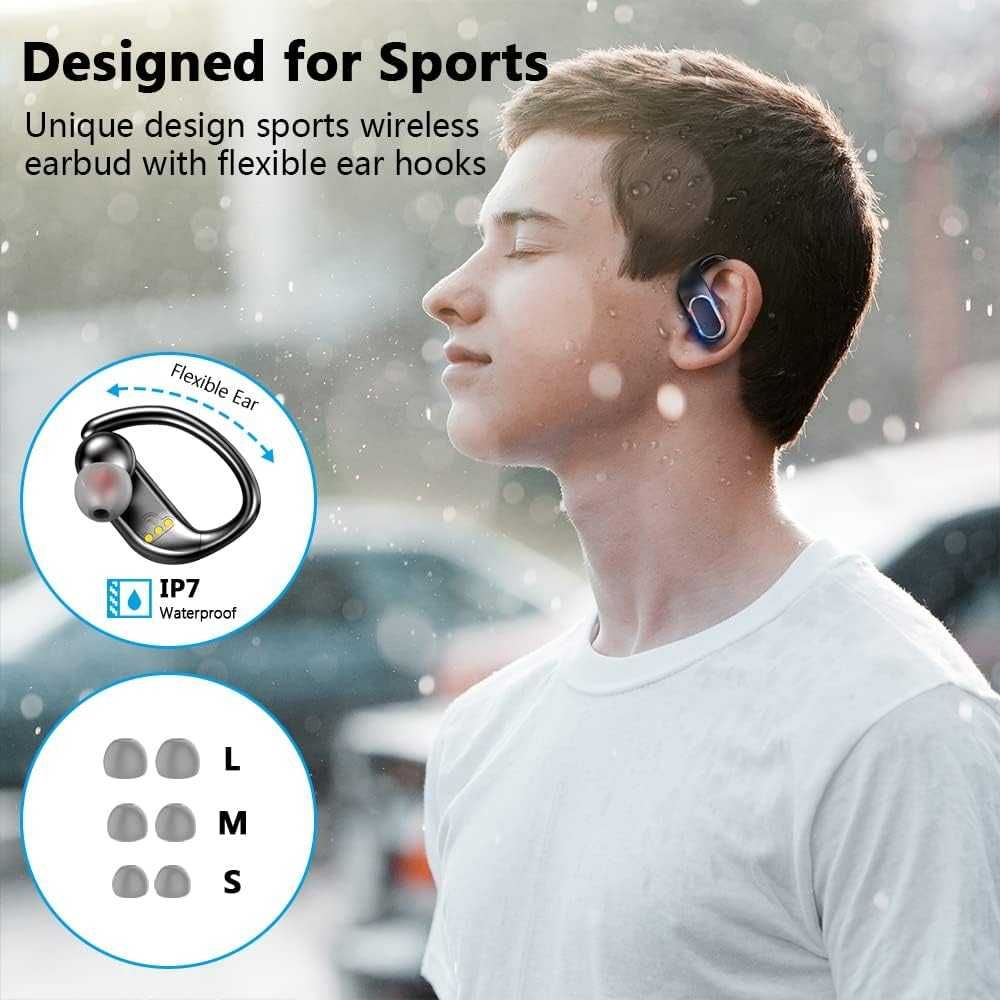 Rulafiss Q28 Безжичи слушалки, спортни Bluetooth 5.3