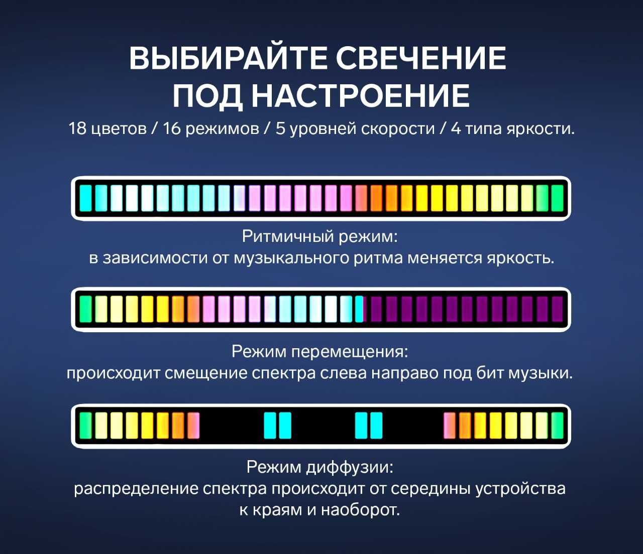 Без проводной, светодиодный, ритмичный светильник.