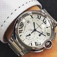 Часовници Cartier Ballon Bleu сребристо-бял циферблат