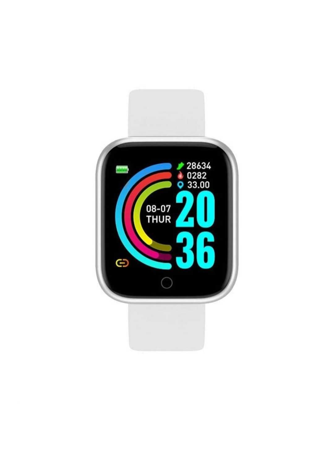 Smartwatch Bluetooth Alb HD. Apel&Mesaje. Notificări. Zeci de funcții.