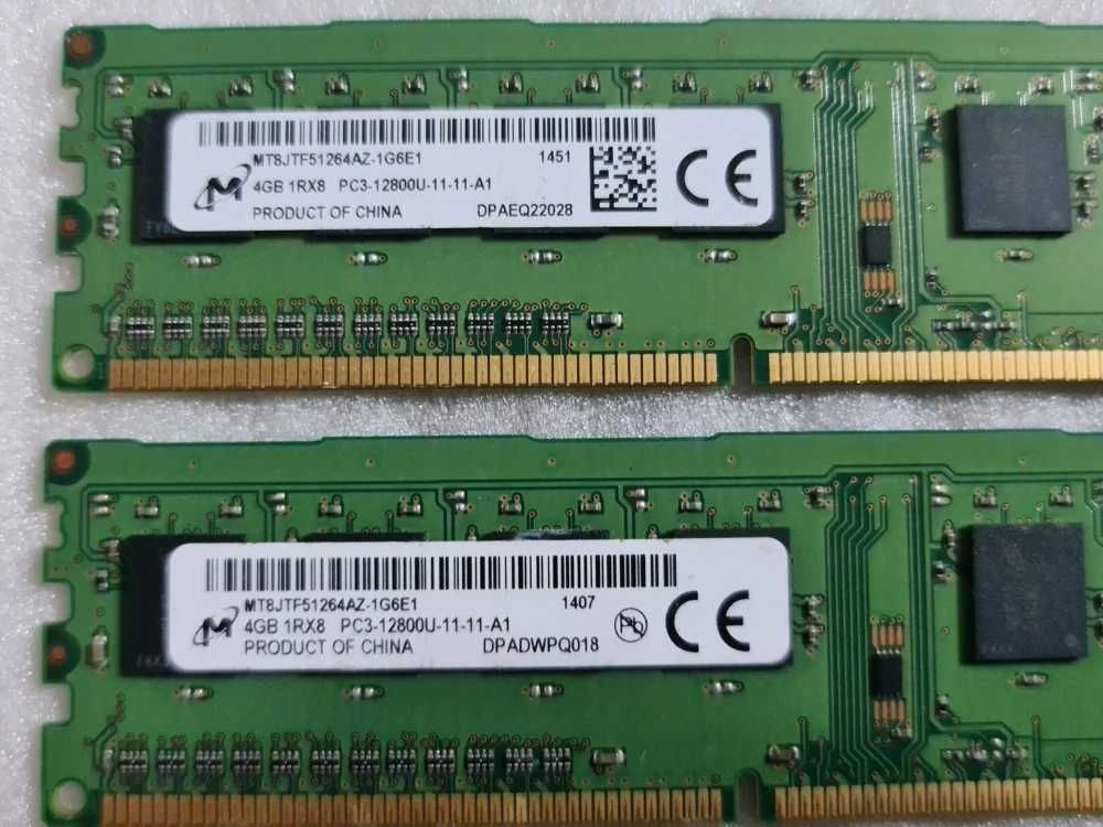 Memorie RAM desktop Micron 4GB DDR3 MT8JTF51264AZ-1G6E1 - poze reale