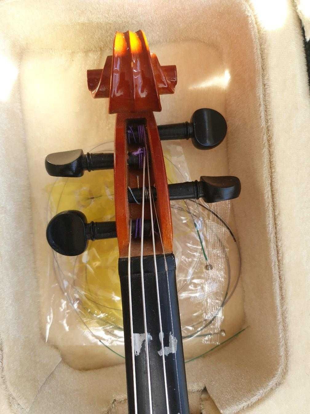 Violine mit 3 Ersatzsaiten (A,D,G)