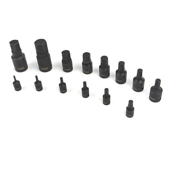 Set biti imbus hexagon de impact in inch 14 piese hbm