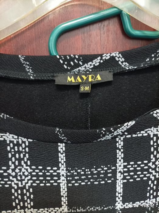 Rochie Mayra alb-negru M/38