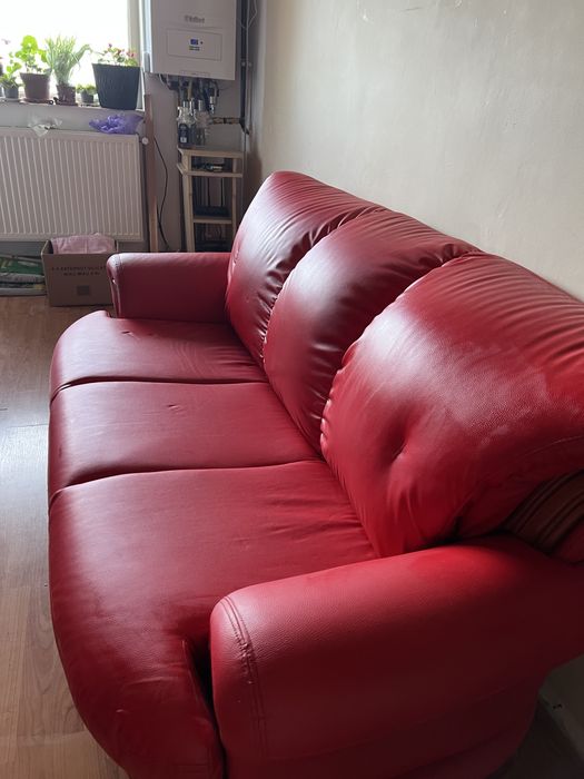 Set canapea si fotolii piele ecologica