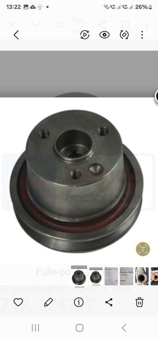 Fulie pompa apa tractor fiat 315 fiat 312 import Italia preț 398 lei s