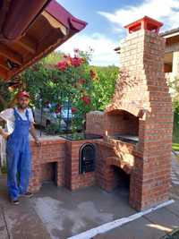 Grătare de grădină rustice din cărămidă