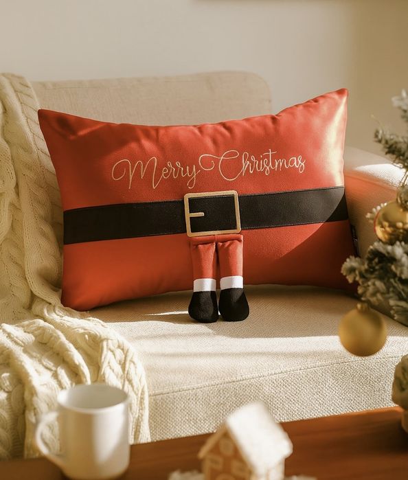 Красива коледна възглавница