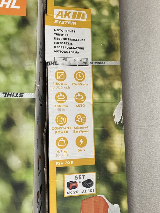 Motocoase pe acumulator Stihl FSA 70 si FSA 30-Complete
