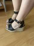 Sandale platforma negre 37