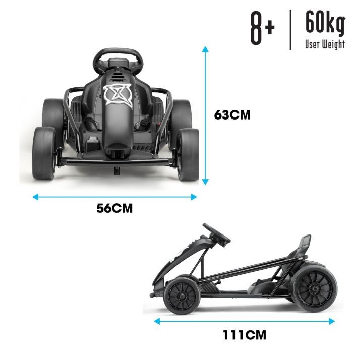 Xootz Go Kart Electric Comet - Negru