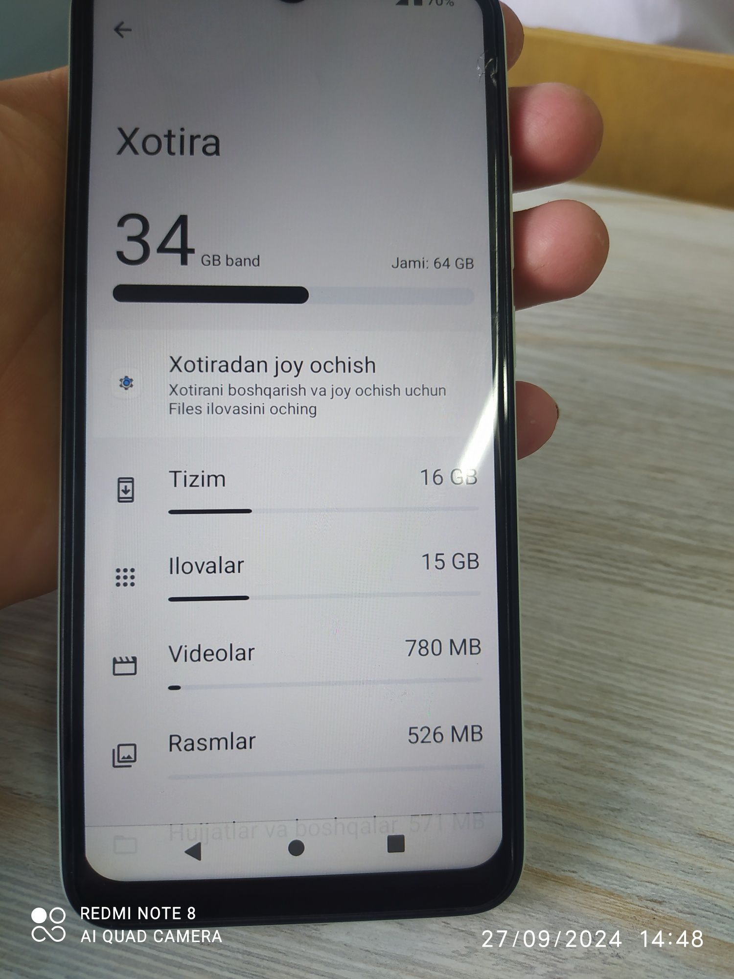 Redmi ochilmagan